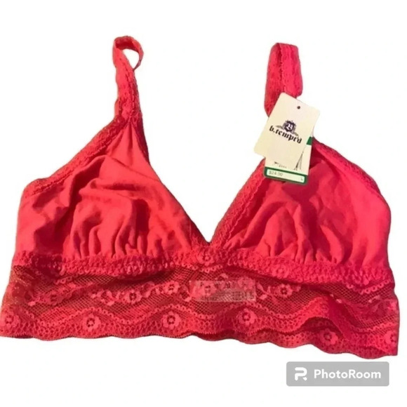 Wacoal Lace Bra B.Tempt’D Bra Fuchsia Pink Size Large New - Picture 2 of 4